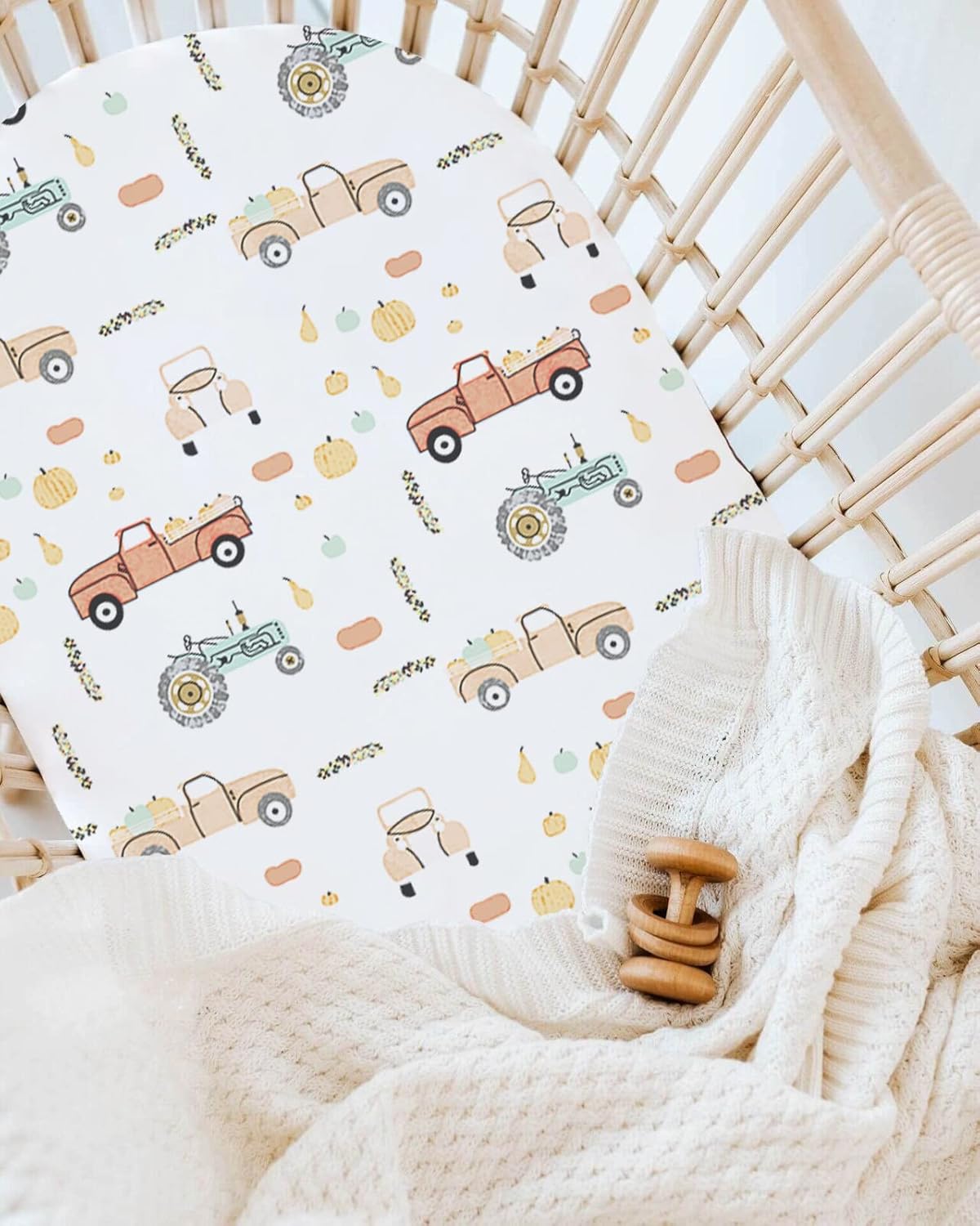 TotAha Premium Stretchy Bassinet Sheets for Baby Girl, Silky Comfort Cradle Sheets Fitted 18 x 36 for Oval, Rectangular, Hourglass Mattress, Hypoallergenic, Buttery Soft 2-Pack (Floral & Pale Pink)
