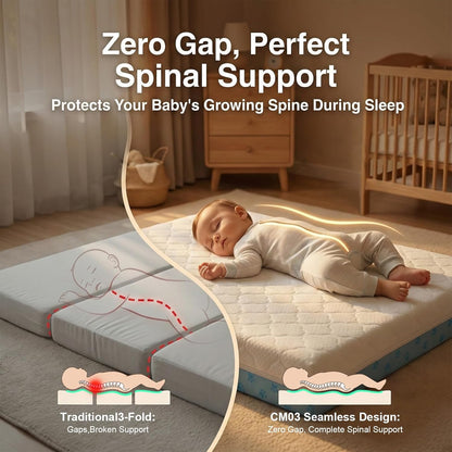 Bi-Fold Pack and Play Mattress, 3 Inch Thick Soft & Firm Memory Foam Breathable Portable Pack n Play Mattresses, Baby Playpen Mattresses with Removable Washable Cover 38x26x3 Inch - Gary