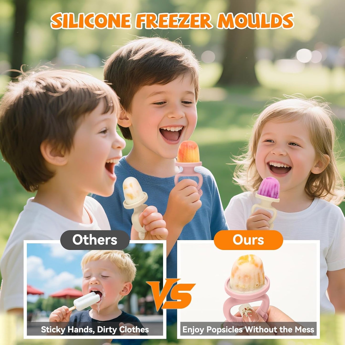 2-in-1 BPA-Free Ice Pop Molds & Silicone Baby Teethers for Teething Relief | Easy Fill Feeder for Breastmilk, Puree & Baby Food | Soothing, Fun & Safe Chewable Teething Toys for Infant & Toddler