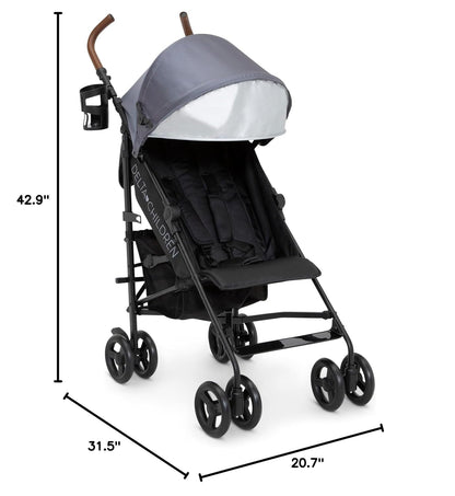 Delta Children 365 Plus Stroller - Lightweight Travel Stroller with Compact Fold, Iron