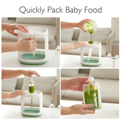 Momcozy Baby Food Maker Essentials Series, Includes the Squeeze Station, Pouch Holder No Squeeze for Easy, Mess-Free Meal Prep