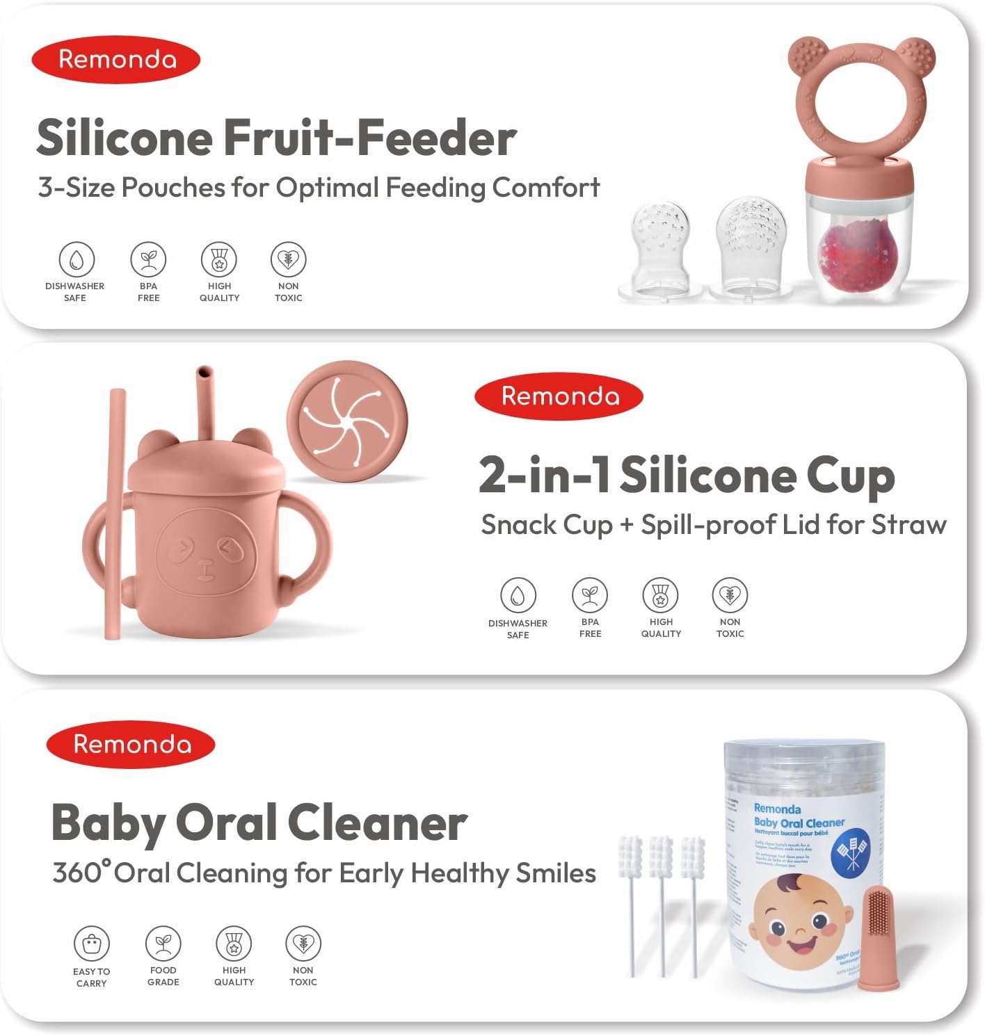 Remonda 23-Piece BPA-Free Silicone Baby Feeding Set | Extra Large Suction Plates, Toddler Bowls, Self Feeding Spoons, and More | Dishwasher Safe| Baby Led Weaning Supplies (Green）01