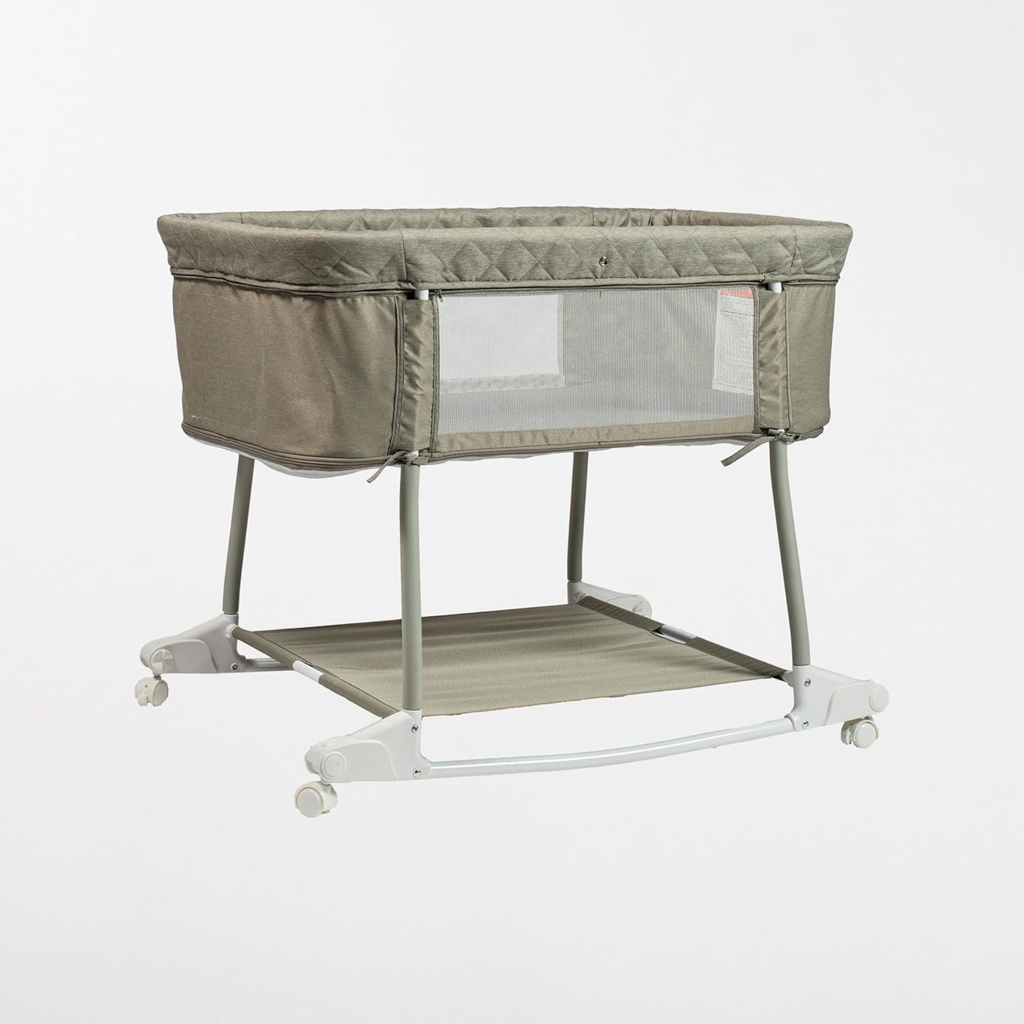 Multi Function Baby Crib Bedside Sleeper Newborn Rocking Bassinet for Infant and Toddler with Wheel Base Portable and Adjustable(Navy Blue)