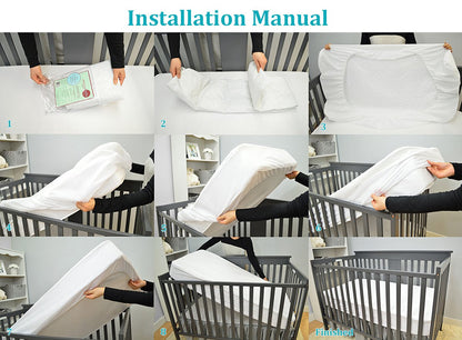 American Baby Company Waterproof Fitted Pack and Play Mattress Protector 39" x 27" - Quilted, Noiseless, Ultra-Soft & Breathable Playpen and Pack n Play Mattress Cover