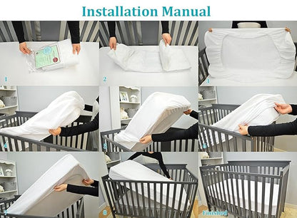 American Baby Company Waterproof Fitted Crib Mattress Protector 52" x 28" - Quilted, Noiseless, Soft & Breathable Crib & Toddler Mattress Pad Cover