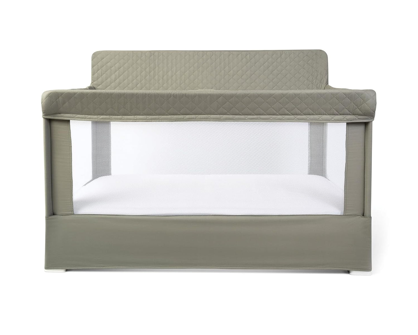 Baby Delight Lunaire Full Size Crib | Breathable Mesh Baby Crib | Tool-Free Assembly Baby Bed | Charcoal Tweed