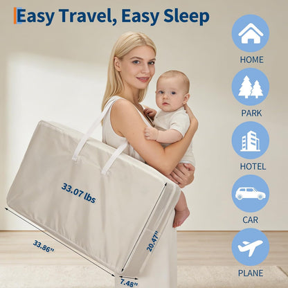 Baby Bassinet, 3-in-1Bassinet Bedside Sleeper with Wheels, Large Storage Basket, Cozy Mattress, Full Mesh Sides, 6-Height Adjustable,1-7°Anti-Reflux Incline, Easy Folding Portable Bassinet for Newborn