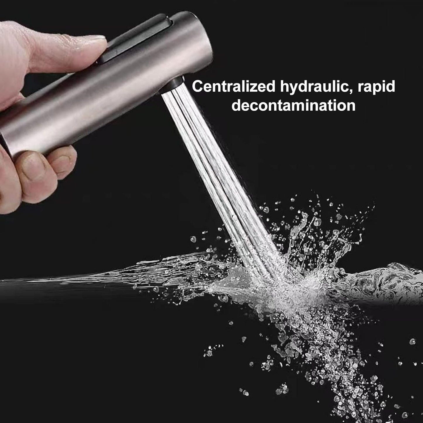 Handheld Bidet Sprayer for Toilet , Stainless Steel Sprayer Attachment for Feminine Wash and Double Switch Independent Control Bidet Attachment for Toilet , great for Feminine Wash , Cloth Diaper