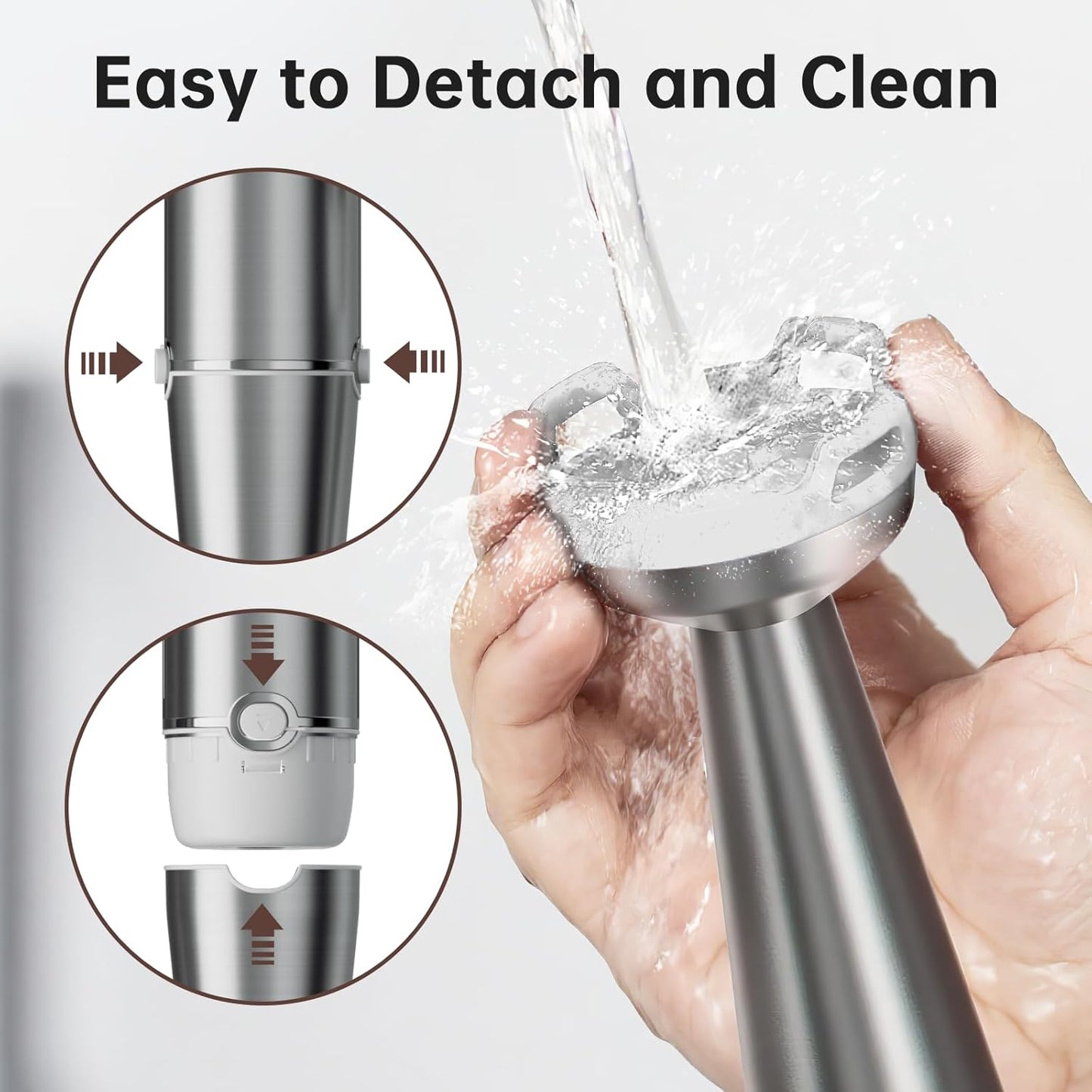Turelar Immersion Blender Handheld Corded Hand Blenders Set 1100W, Trigger Variable Speed 5 in 1 Stick Emulsifier with Chopper, Whisk and Frother for Soup, Baby Food and Smoothies, Orange
