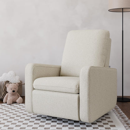 Graco Teddi Power Recliner Swivel Glider, Electronic Power Recline, Oeko-TEX 100 Certified, USB-A & USB-C Charger, Premium Cushioning & Comfort – (Ivory Basketweave)