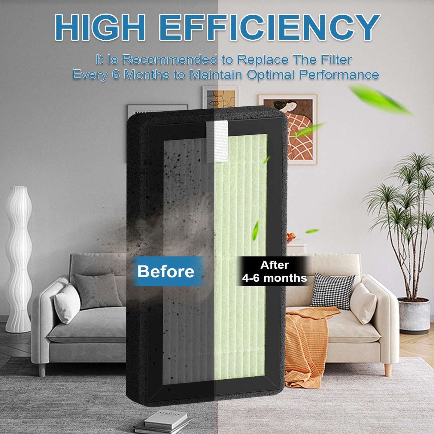 6 Pack HEPA Replacement Filter Compatible with Dr. Brown's All-in-One Sterilizer and Dryer for Baby Bottles and Pacifiers