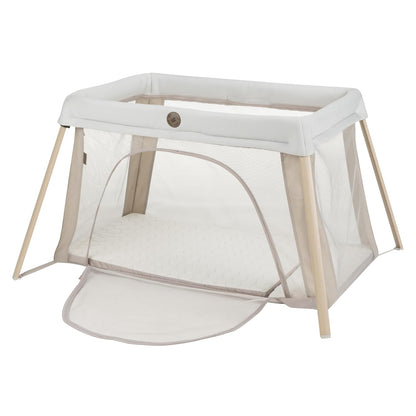 Maxi-Cosi Calao Travel Playard, Infant Bassinet, Toddler Playpen, Portable, Lightweight, Foldable, Easy Setup, with Carry Bag, Breathable Mesh, Truffle