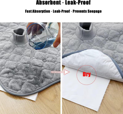 PandaEar 2 Pack Infant Car Seat Protector for Potty Training, Waterproof Piddle Pads Cover Car Seat & Stroller Protector for Babies & Toddlers, Machine Washable, Non-Slip Backing (Grey)