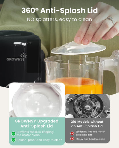 Grownsy Baby Food Maker with Steam Basket, One Step Baby Food Processor Steamer Puree Blender Grinder Mills Machine, Auto Cooking Grinding and Sterili-zing for Healthy Homemade Baby Food, Blue