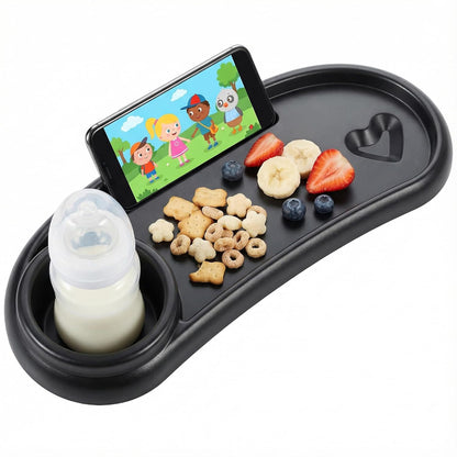 Li & Zhao Universal Stroller Snack Tray Attachment - Universal Snack Tray for Cloud Cup Holder Tray Plastic Accessories for Baby,Toddler(Beige)