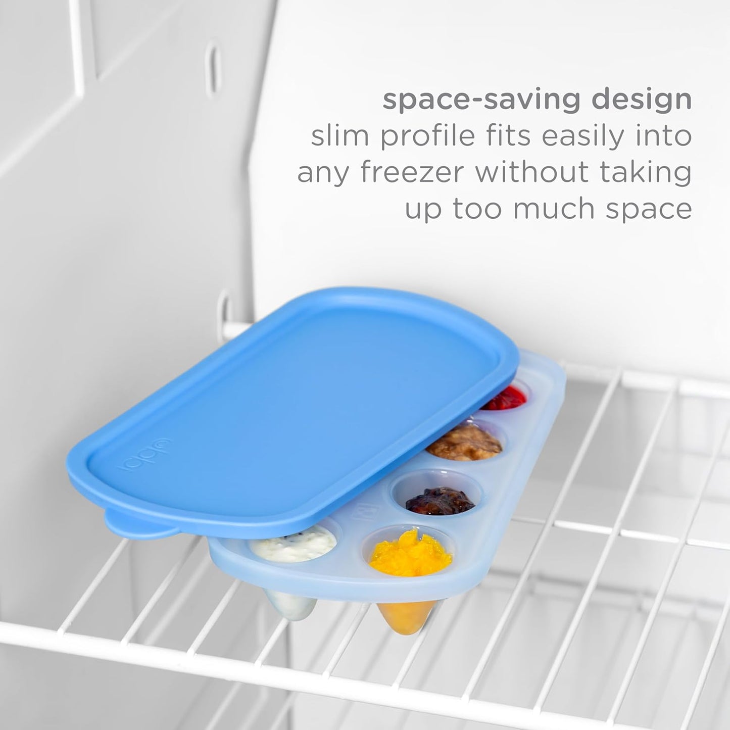 Ubbi Baby Food Feeder & Freezer Tray Set, Infant Teething Relief, BPA-Free, Safely Introduce Solids and Self Feeding, Freezable Popsicle Molds, Dishwasher Safe, Smoothie Purple & Zest Green