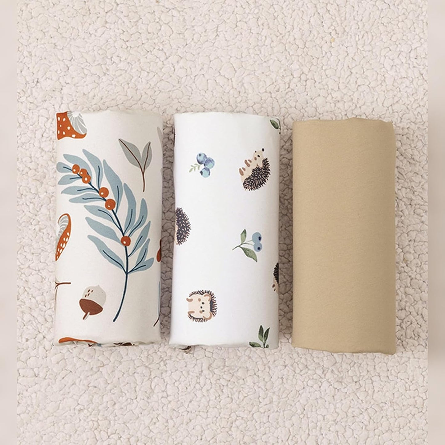 PHF 3 Pack Soft Mini Crib Sheets, Floral & Animal Pack N Play Sheets for Baby Boys Girls, No Slip Universal Fit for Pack N Play, Playard, Portable and Mini Crib Mattresses,Floral & Animal