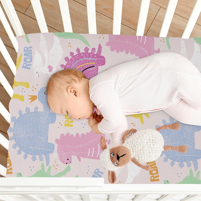 Fitted Crib Sheets Turtle Sea Horse Stretchy Portable Playard Sheets for Baby Toddler, Breathable Soft Mini Crib Mattress 39 x 27 in for Boys and Girls