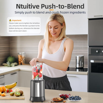 Blenders for Smoothie, 900W Personal Blender for Shakes and Smoothies with 2 * 22oz BPA Free Portable Cups, Small Juicer for Protein Shake, Baby Food, Frozen Drink