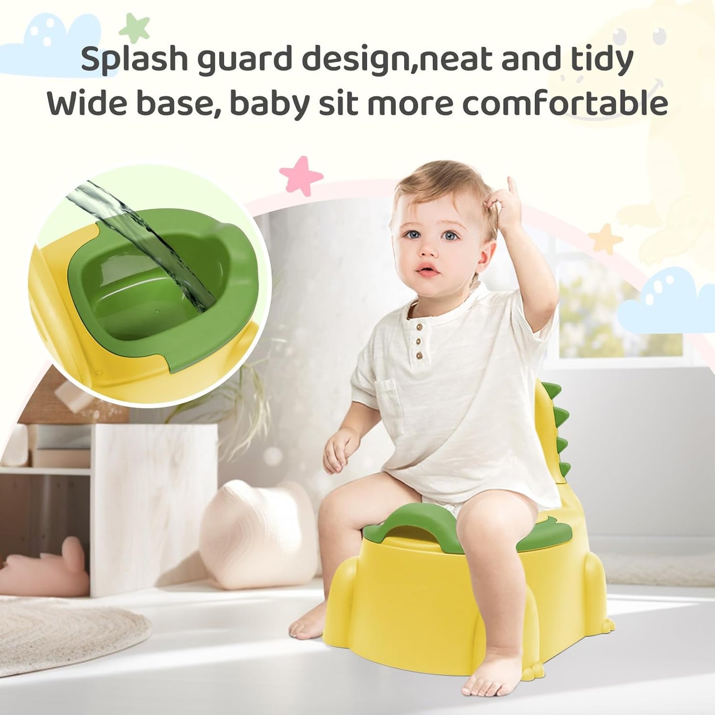 Potty Seat Baby Training Chair Boys Girls Toddler Whale Comfortable children 1-5 years old Baby toilet Animal seat with lid back potty trainer (Pink)