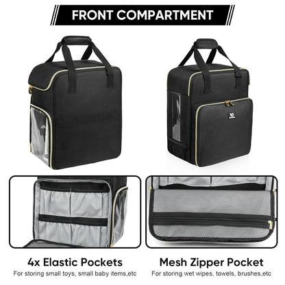 Carrying Case Compatible with Baby Brezza Formula Pro Mini Baby Mixer Machine, Insulated Formula Mixer Travel Bag with Shoulder Strap