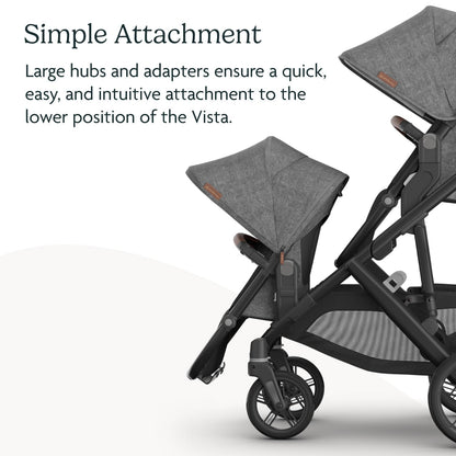 UPPAbaby RumbleSeat V3 Second Lower Seat - Compatible with Vista V2 and Vista V3 - All-Weather Seat + Magnetic Buckle – Adapters Included -Owen (Mocha Mélange)