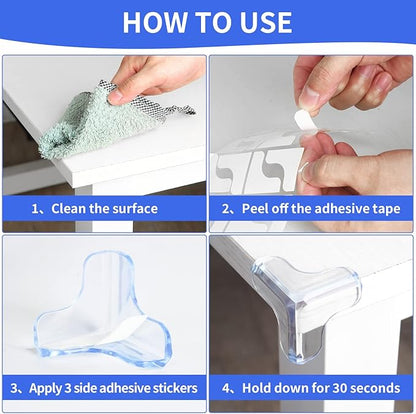 18 Pack Corner Protectors Baby Proof Corners and Edges Protector, Extra Large Clear Table Corner Protectors for Baby Safety Guards Bumpers Cover Sharp Furniture