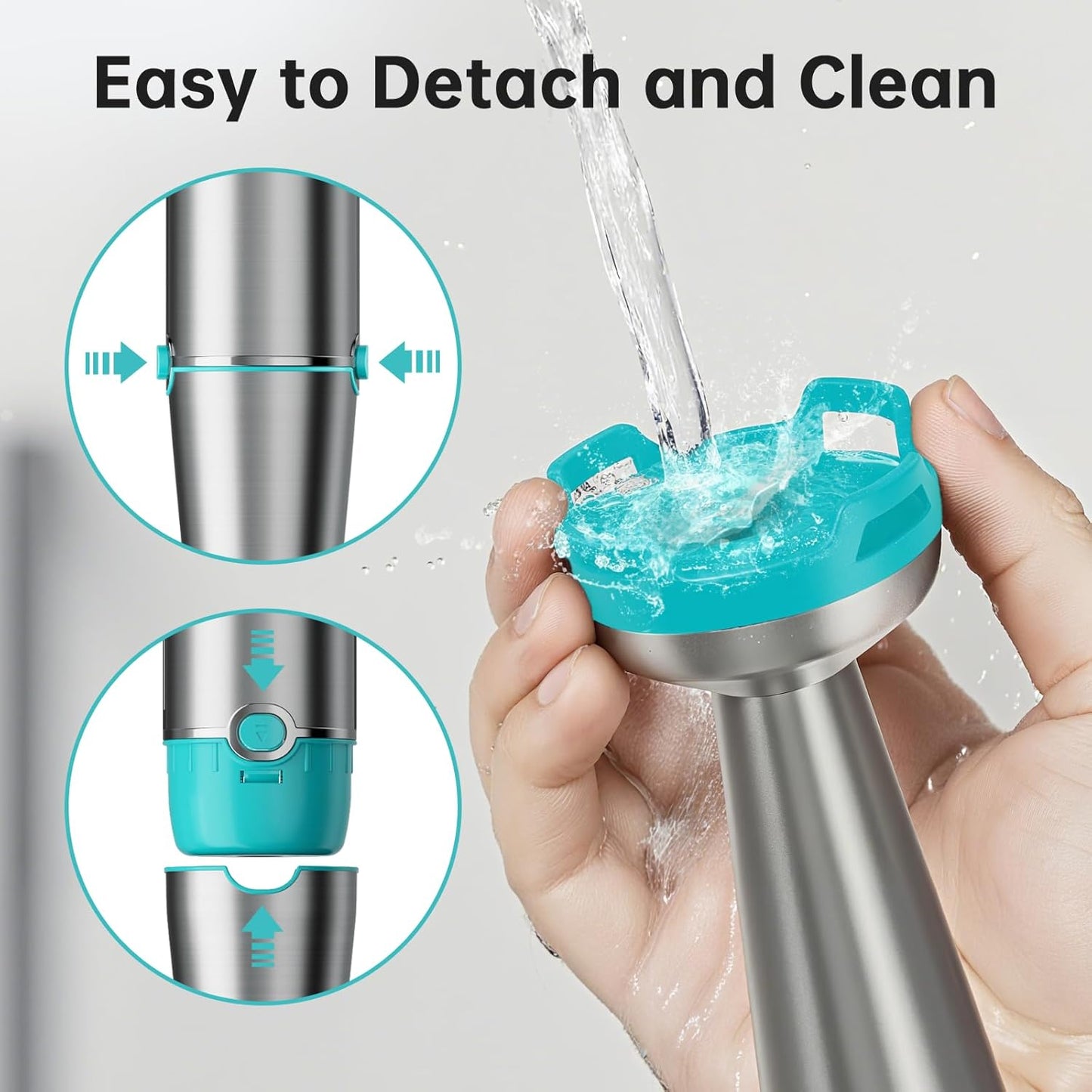 Turelar Immersion Blender Handheld Corded Hand Blenders Set 1100W, Trigger Variable Speed 5 in 1 Stick Emulsifier with Chopper, Whisk and Frother for Soup, Baby Food and Smoothies, Orange