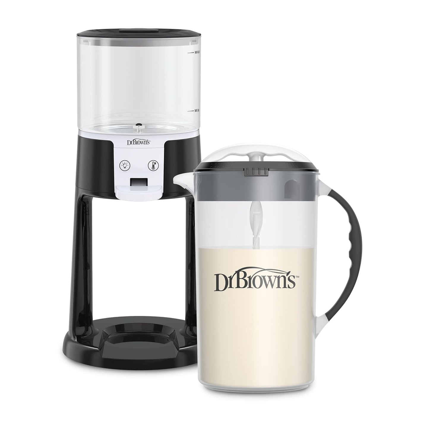 Dr. Brown's Insta-Prep Warm Water Dispenser with Baby Formula Mixing Pitcher, 36oz Black