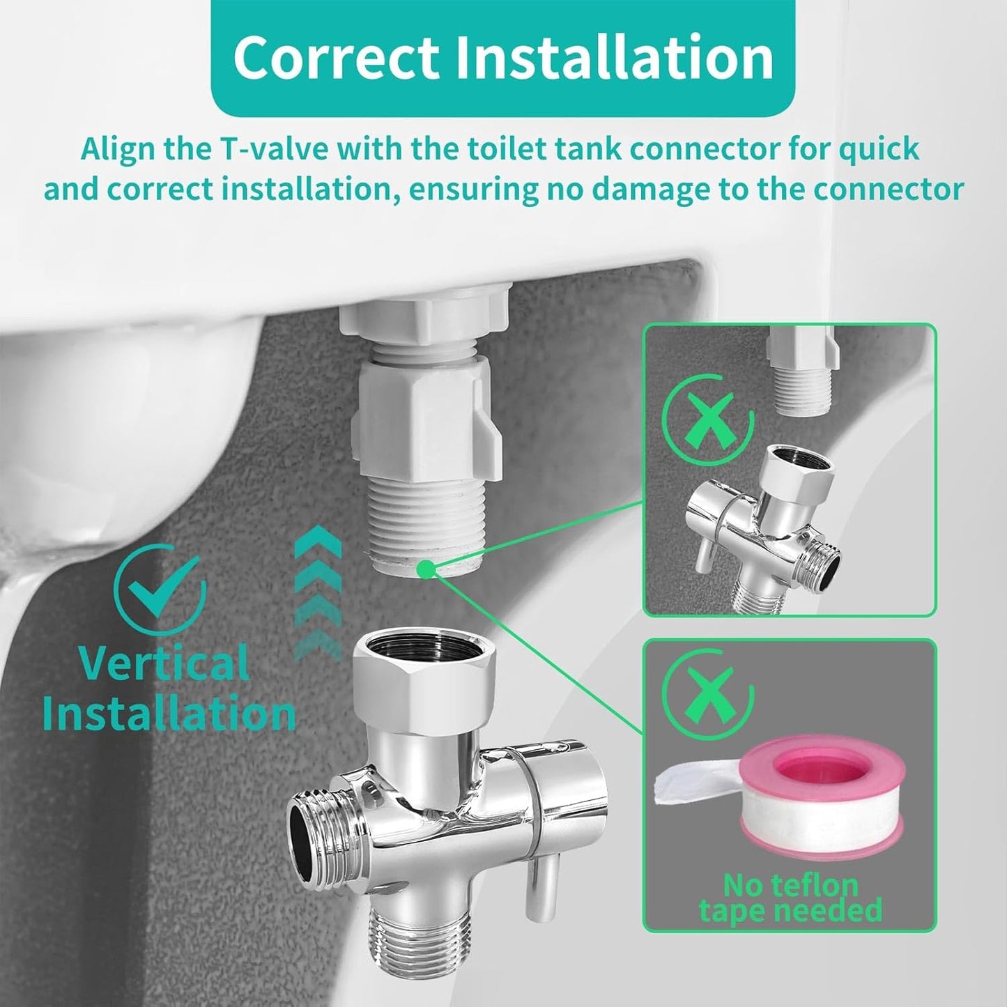 BARROCK Bidet Sprayer for Toilet, Handheld Jet Spray for Existing Toilets with Bidet Hose, Adjustable Water Pressure Muslim Shower, Stainless Steel Cloth Diaper/Feminine Wash Sprayer Brushed Nickel