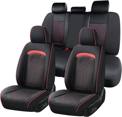 FLORICH Car Seat Covers Front Seat, Leather Seat Covers for Cars, Car Seat Protector Waterproof, Universal Automotive Seat Covers, Front Car Seat Cover Fit for Most Sedans SUV Pick-up Truck