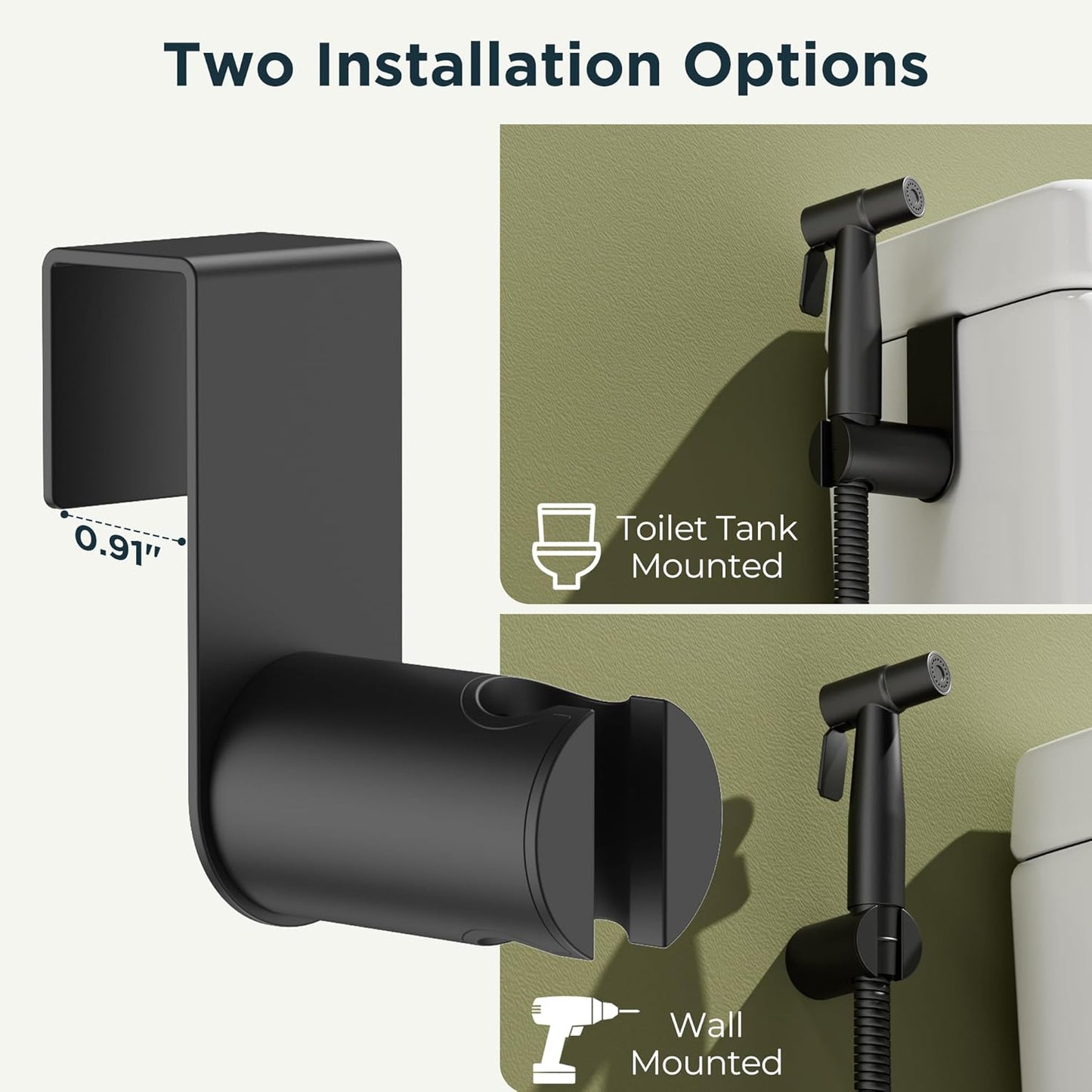 Handheld Bidet Sprayer for Toilet, Stainless Steel Jet Spray Kit Adjustable Pressure, Leak-Proof Jet Spray, Feminine Wash & Muslim Shower, Wall/Toilet Mount, Used for RV Toilets