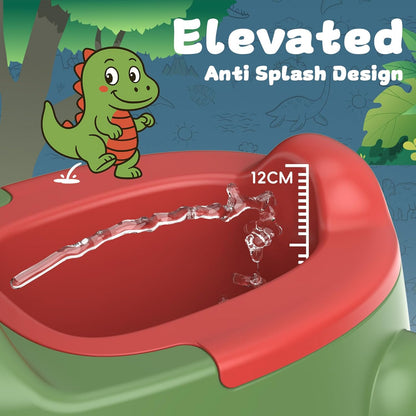 Potty Training Toilet Toddler Potty Chair Kids Boys Girls Dinosaur Animal Comfortable Potties Training Seat for Childrens Ages 1-3 Portable Baby Toilets with Lid Back Easy to Clean Potty Trainer,Blue