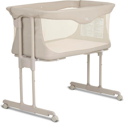 Evolur Kinsley Bedside Bassinet – Quick Fold, Breathable Mesh Sides, Lightweight Portable Baby Sleeper with Carry Bag – Newborn to 6 Months