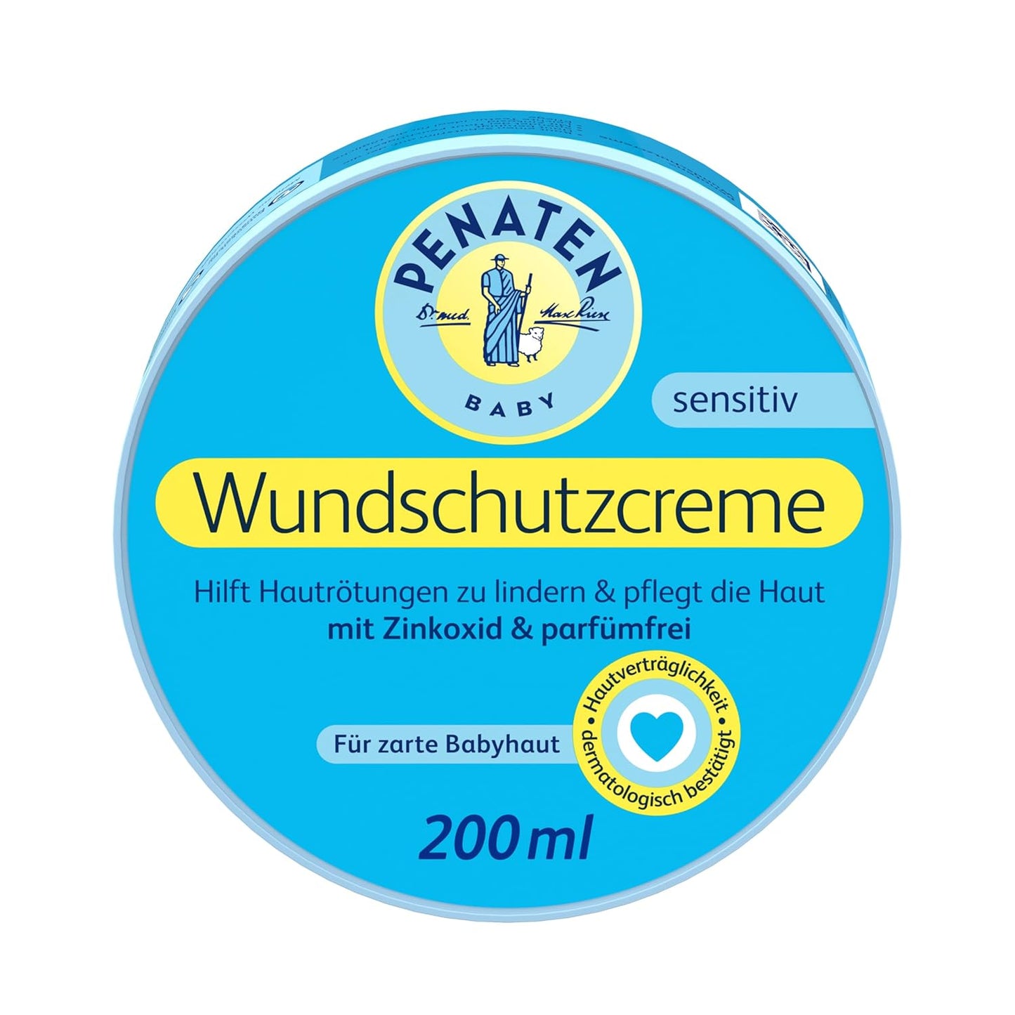 PENATEN Wound Protection Cream, Soothing Baby Wound Protection Cream with Zinc Oxide for Protection in The Diaper Area 200 ml / 6.76 Oz