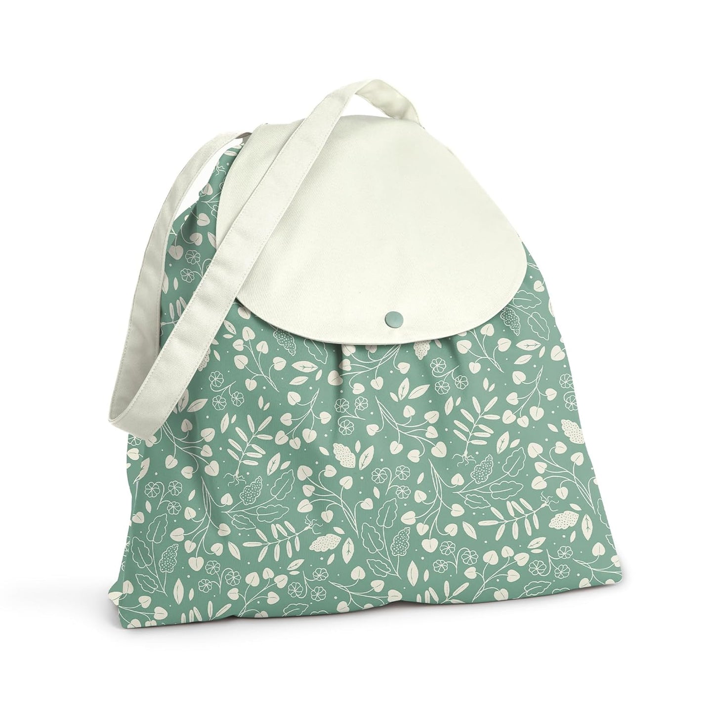 Esembly Day Bag – Reusable Wet and Dry Bag Made From Recycled Fabric With Dual Waterproof Compartments for Cloth Diapers, Swimsuits, Toiletries, and Snacks - Verdant Gingham
