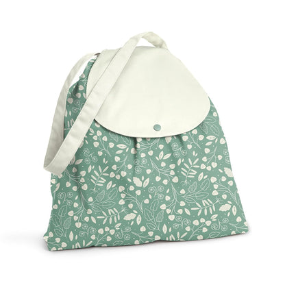 Esembly Day Bag – Reusable Wet and Dry Bag Made From Recycled Fabric With Dual Waterproof Compartments for Cloth Diapers, Swimsuits, Toiletries, and Snacks - Verdant Gingham