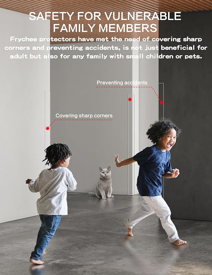Clear Corner Protectors –Self-Adhesive Baby Proofing Safety Bumpers for Walls, Furniture, Cabinets & Desks – Freely Spliced to Meet Your Needs(36PCS, 2.5x40.6cm/1.0x16in)