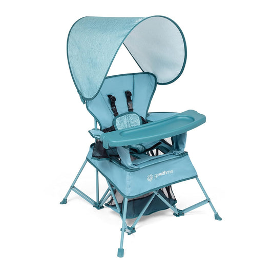 Baby Delight Go with Me Venture Portable Chair | Indoor and Outdoor | Sun Canopy | 3 Child Growth Stages | Pink