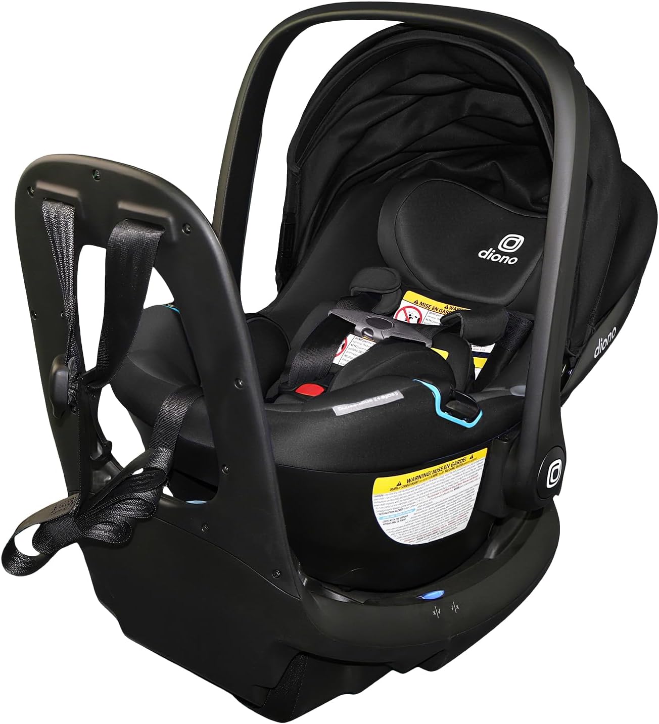 Diono LiteClik30 RXT SafePlus Infant Car Seat and Base, Rear-Facing for Infants 4-30lbs, SafePlus Engineering, with Infant Insert, UPF 50+ Sunshade
