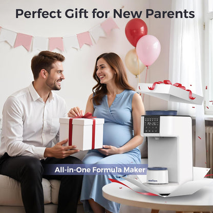 MOMFANN Automatic Baby Formula Maker – Fast Formula Dispenser for Instantly Mixing Warm Bottles with Precise Powder & Water Ratio, 3 Temp Settings, One-Touch Clean, Fits Most Bottles & Formula Brands