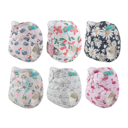 ALVABABY 12pcs Microfiber Inserts,Soft Cloth Diaper Liner,3-Layer Absorbent Inserts,Reusable for Baby Cloth Diapers 12T