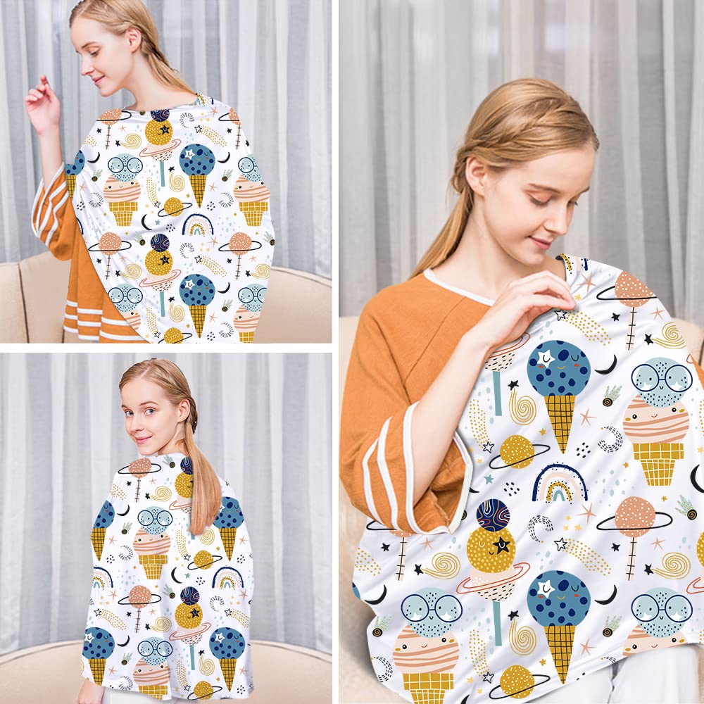 Yoofoss Nursing Cover Breastfeeding Scarf - Baby Car Seat Covers, Infant Stroller Cover, Carseat Canopy for Girls and Boys