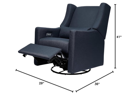 Kiwi Glider Recliner w/Electronic Control and USB | in Almond Teddy Loop w/Light Wood Base, Greenguard Gold Certified