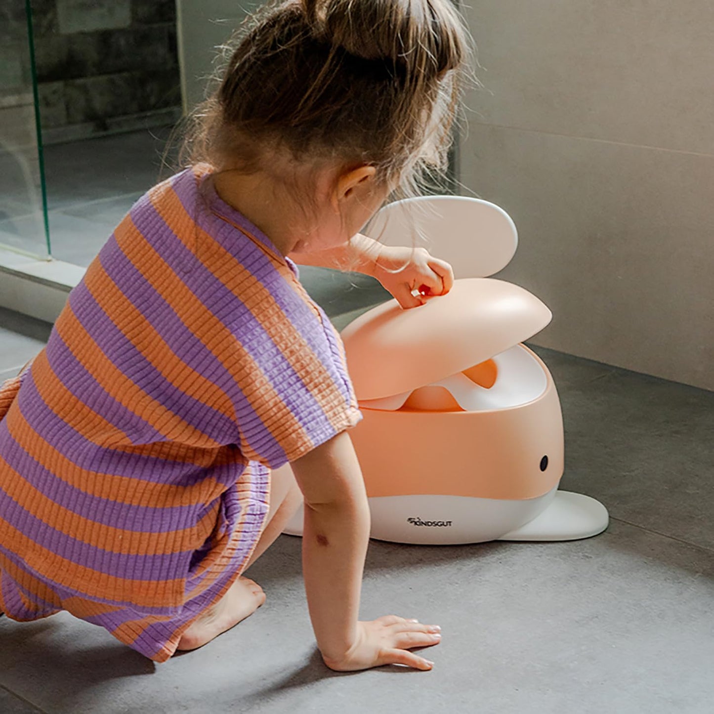 Kindsgut Whale Potty Training Toilet – Ergonomic Toddler Potty for Boys & Girls, Designed in Germany, Non-Slip & Easy Clean, Pigeon Blue