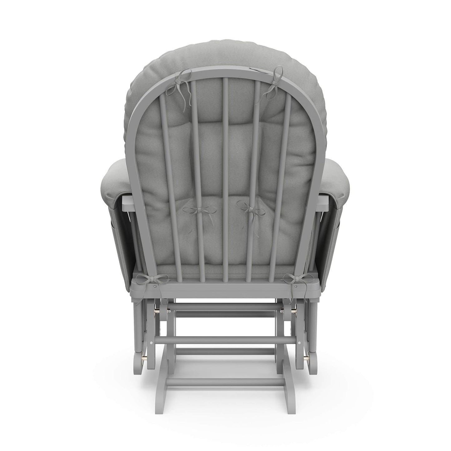 Storkcraft Premium Hoop Glider & Ottoman (White/Gray) — GREENGUARD Gold Certified Nursery Glider, Solid Wood Craftsmanship, Smooth-Gliding, Award-Winning - Colors B
