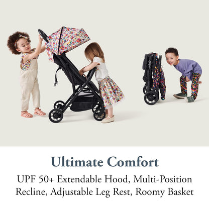 Inglesina Quid 2 Stroller - Midnight Blue - Ultra Compact Lightweight Travel Stroller, Babies and Toddlers, Airplane Overhead, Foldable, Reclining Seat, Collapsible Canopy, 3 Months - 50 lbs, BPA Free