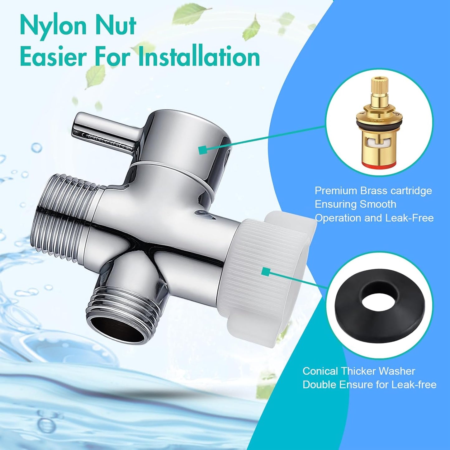 BARROCK Handheld Bidet Sprayer for Toilet, Stainless Steel Metal Made Baby Cloth Diaper Spraying Kit, Bathroom Toilet Bidet Attachment Set for Bathing Pets and Feminine Hygiene, Matte Black