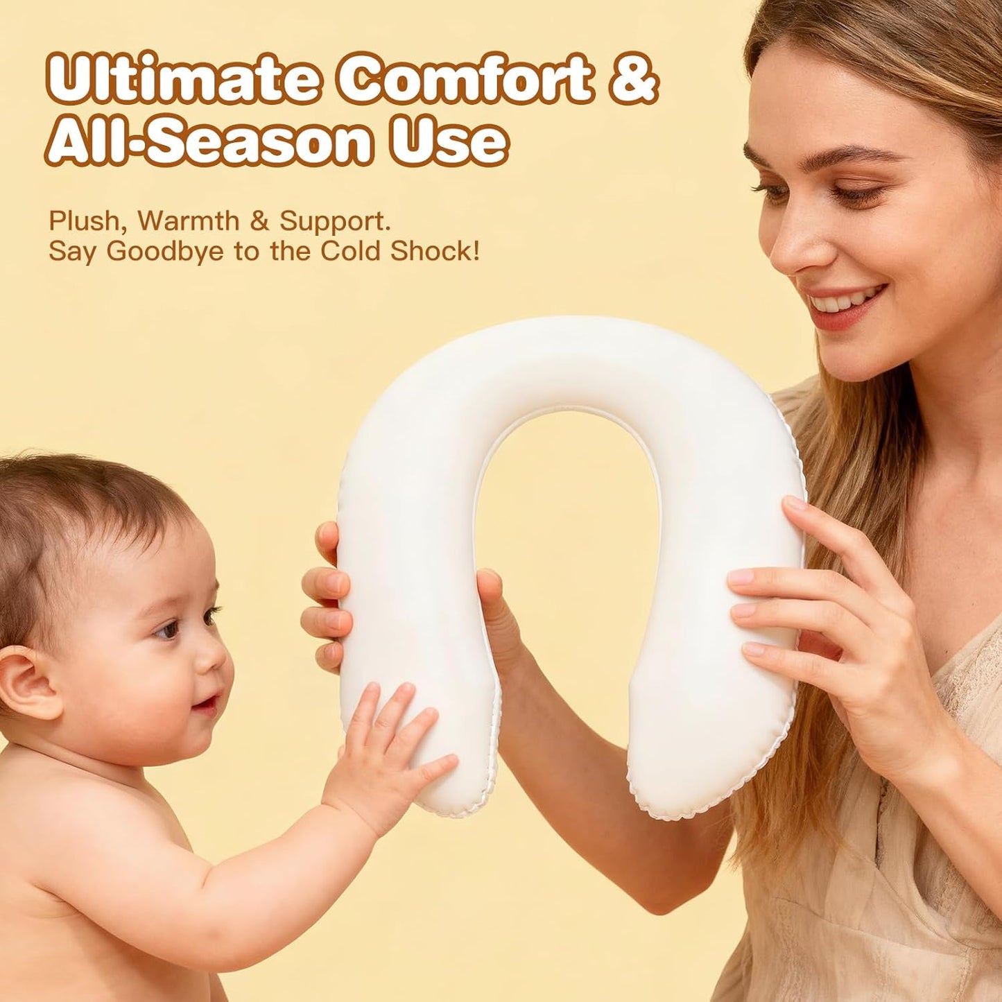 SKYROKU Potty Seat Cushion Replacement - 0.78 inch Thick Soft Padded Toilet Training Seat Cover - Anti-Cold & Comfortable (8838 8839)