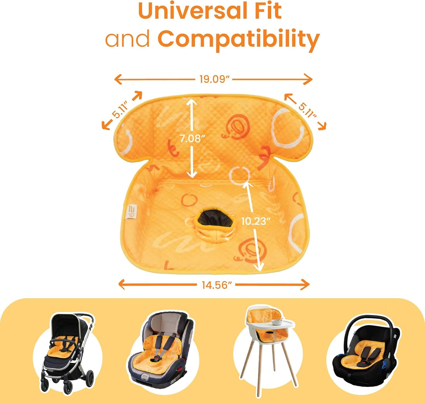 Piddle Pad 2-Pack, Potty Training Car Seat Protector, Toddler Car Seat Cover & Stroller Protector, Machine Washable Waterproof Car Seat, Anti-Slip, Universal Fit (Black)